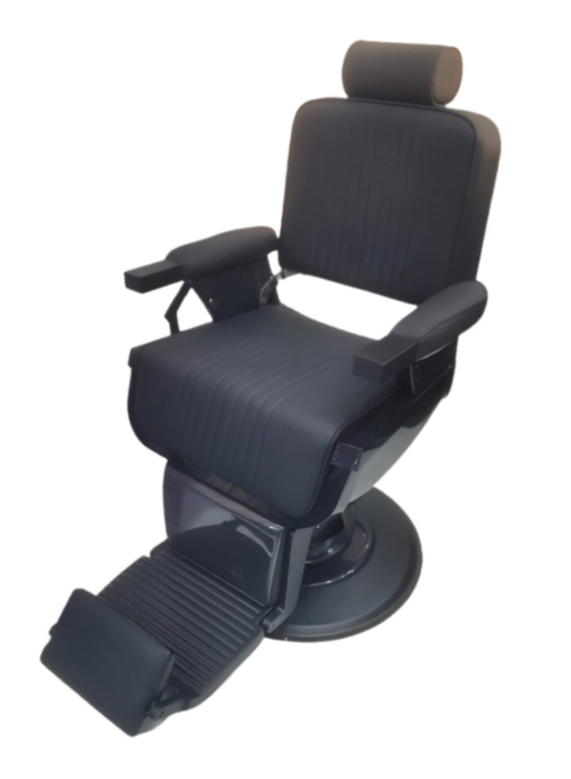 فينتاج كرسي حلاقة احترافي، قابل للإمالة هيدروليكي، مع تنجيد متين، قاعدة قوية، ومسند رأس قابل للتعديل لضمان أقصى درجات الراحة والدعم. - Image 3