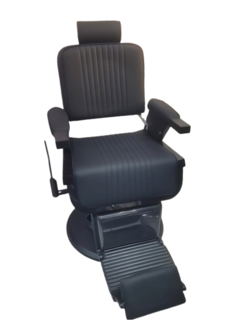 فينتاج كرسي حلاقة احترافي، قابل للإمالة هيدروليكي، مع تنجيد متين، قاعدة قوية، ومسند رأس قابل للتعديل لضمان أقصى درجات الراحة والدعم. - Image 2