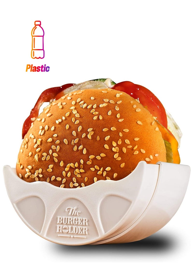 SYOSI Burger Holder Adjustable Original Solid Reusable Shell for Home Use or Restaurant - Perfect For Sloppy Joes Lovers To - Mess-Free Hygienic Machine Dishwasher Safe and BPA Free - Image 1