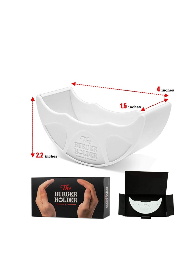 SYOSI Burger Holder Adjustable Original Solid Reusable Shell for Home Use or Restaurant - Perfect For Sloppy Joes Lovers To - Mess-Free Hygienic Machine Dishwasher Safe and BPA Free - Image 4