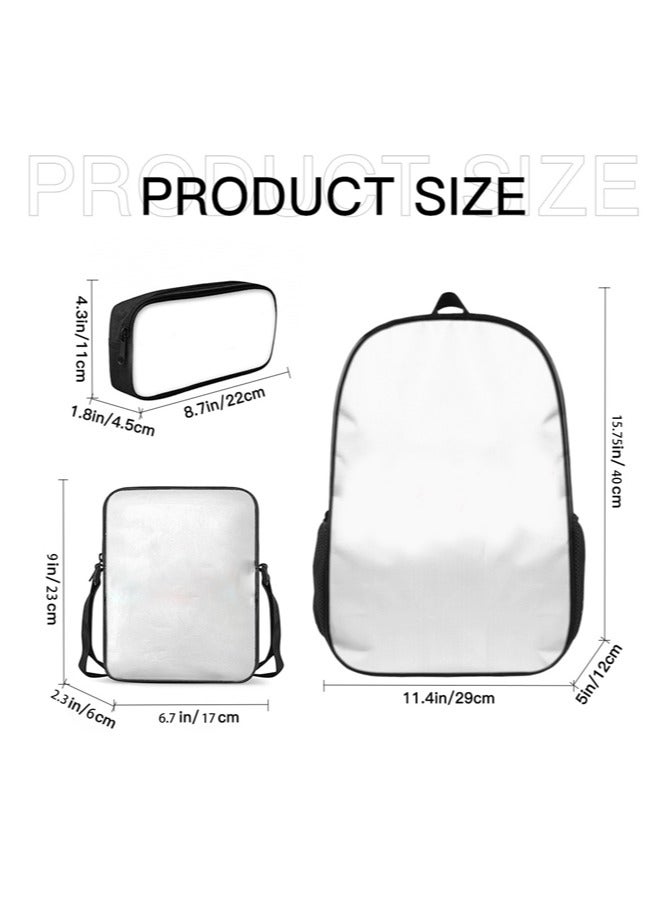 MINECRAFT printed three-piece set student backpack large capacity shoulder bag printed pencil case can meet loading needs - Image 2