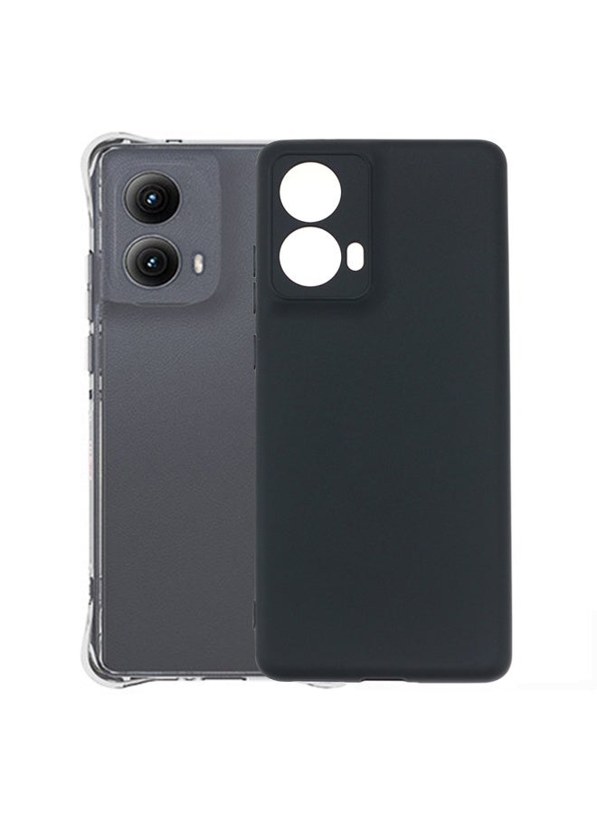 SanHu for Motorola G85 5G 2-In-1 Thin Soft Case Cover, Anti Drop Protection, Anti Fingerprint, Durable, Easy To Clean And Install, Frosted Protective Case+Transparent Four Corner Anti Drop Protective Case - Image 1