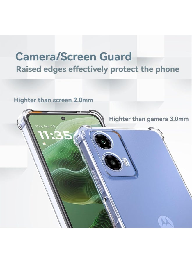 SanHu for Motorola G85 5G 2-In-1 Thin Soft Case Cover, Anti Drop Protection, Anti Fingerprint, Durable, Easy To Clean And Install, Frosted Protective Case+Transparent Four Corner Anti Drop Protective Case - Image 5