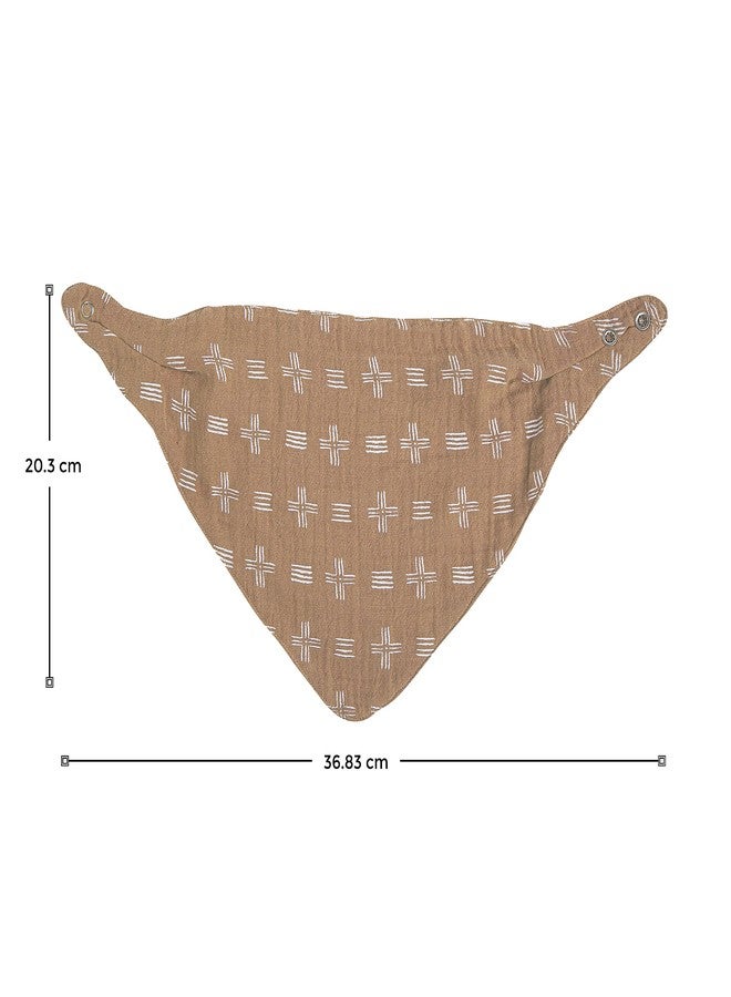 Crane Baby Soft Muslin Bandana Bibs for Boys & Girls, Safari Animal Baby Bibs, Adjustable Absorbent Burp Bandana Set, Pack of 3 - Image 3