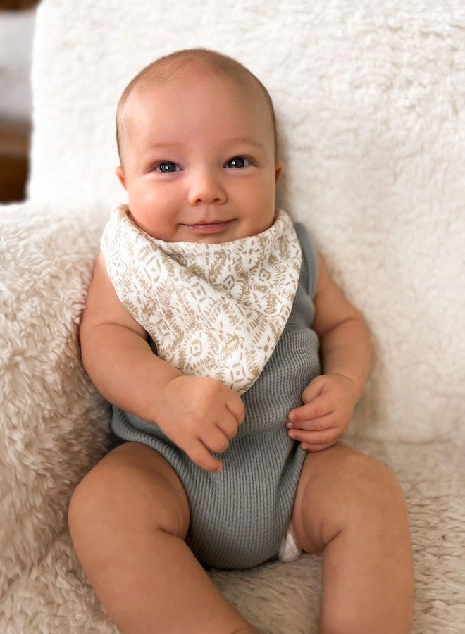 Crane Baby Soft Muslin Bandana Bibs for Boys & Girls, Safari Animal Baby Bibs, Adjustable Absorbent Burp Bandana Set, Pack of 3 - Image 4