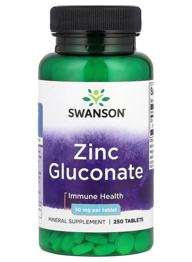 SWANSON زنك غلوكونات 30 ملغ 250 قرص