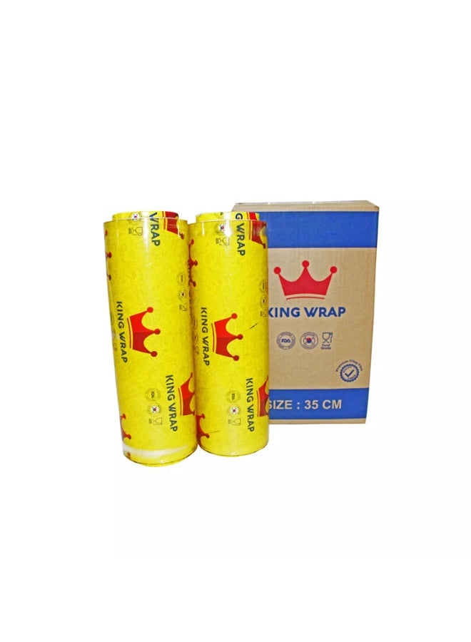 كينج راب استرتش لحفظ الطعام عرض 35سم * 350 متر - كرتونة 2 لفة - Image 1