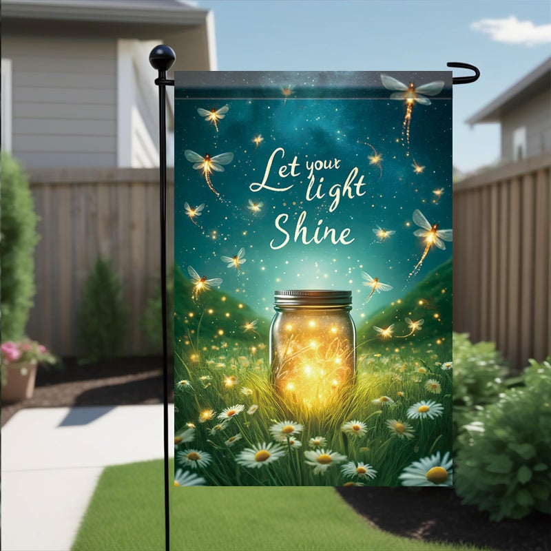 Saoplasa Spring Summer Garden Flag 12x18 Double-Sided Let Your Light Shine SummerDecorative Garden Flag Ocean Beach Yard Outside Decorations Outdoor Small Decor Banner - Image 4