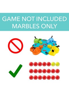 IMPRESA Replacement Marbles For Hungry Hungry Hippos 21 Pieces Includes 19 Red Balls With 2 Extra Yellow Balls Great For Replacing Lost Or Damaged Game Pieces  - Image 3