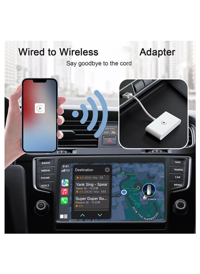 Generic - Wireless adapter, wireless car adapter, plug and play 5GHz WiFi online update, this model is suitable for fruit machines, not for Android machines - Image 1