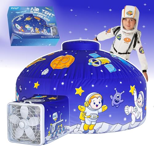 Skywin Air Tent for Kids 77 x 50 Builds in 30 Sec Toddler Tents Indoor for Imaginative Play Spacious Kids Forts Indoor Playhouse for Boys  Girls Ages 314 Fan Not Incl AstroDome - Image 1
