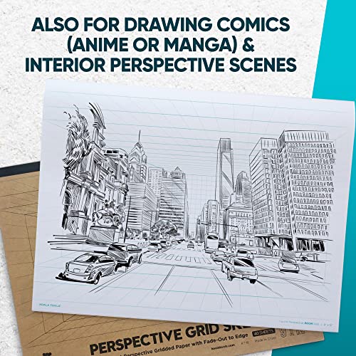 Koala Tools | Drawing Perspective (1 and 2-Point) Large Sketch Pad (1 Point - 9 x 12) - Image 5