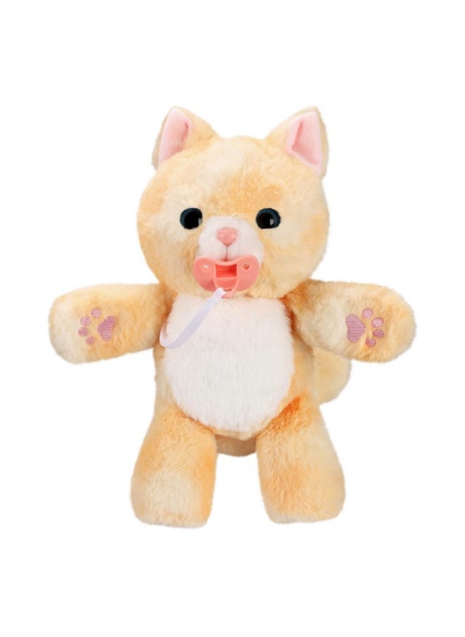 LITTLE LIVE PETS - Cozy Dozys: Ginger The Kitty | Interactive Plush Toy Kitty. 25+ Sounds And Reactions. Magical Eye Movement. Blanket Pacifier And Batteries Included. For Kids Ages 4+ - Image 1