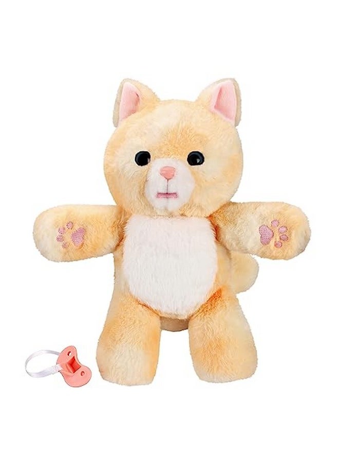 LITTLE LIVE PETS - Cozy Dozys: Ginger The Kitty | Interactive Plush Toy Kitty. 25+ Sounds And Reactions. Magical Eye Movement. Blanket Pacifier And Batteries Included. For Kids Ages 4+ - Image 1