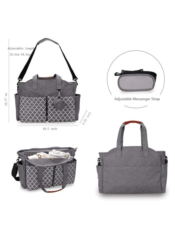 INSIJAM Diaper Bag Tote with Pacifier Case Diaper Bag Backpack for Mom - Large Capacity Hospital Bag for Delivery Baby Travel Tote with Insulated Bottle Pocket and Wipes Case Waterproof Handbag Includes Pacifier Holder - Image 4