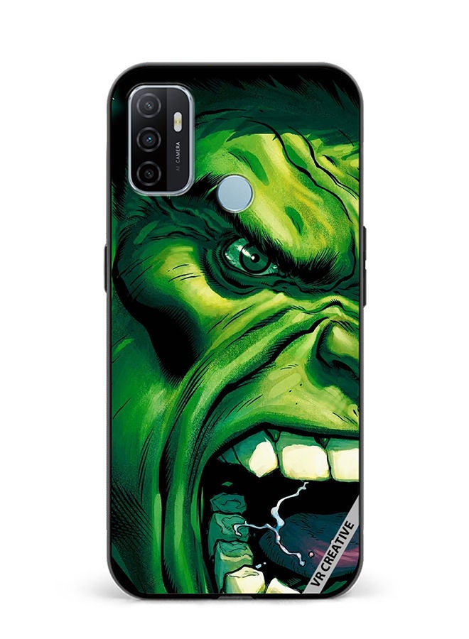 VR CREATIVE Protective Case Cover For Oppo A53 Hulk Face Design Multicolour - Image 1
