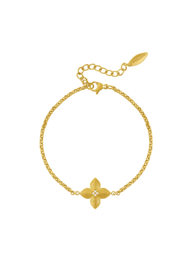 POLICE Gold Stainless Steel Necklace Bracelet Earrings Gift Set for Women