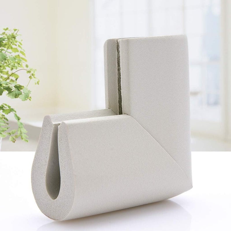 كلاراكو واقيات زوايا الطاولات الزجاجية، واقيات زوايا الأثاث تحمي الطفل من الإصابات الحادة، رمادي، 55 × 55 × 8 مم - Image 2