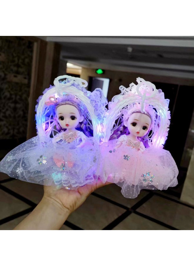 Generic - Light-on Basket Mermaid Doll Light-emitting Basket Doll Light-on Flower Lantern Doll Children's Toy-Color:On-lamp Basket (empty Basket)-Height:Find Customer Service For Color Selection - Image 1