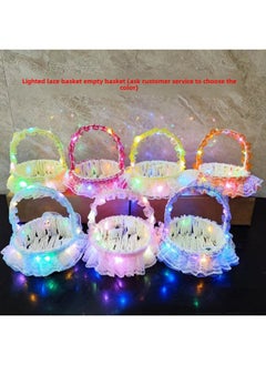 Light-on Basket Mermaid Doll Light-emitting Basket Doll Light-on Flower Lantern Doll Children's Toy-Color:On-lamp Basket (empty Basket)-Height:Find Customer Service For Color Selection