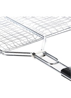 GO2CAMPS GO2CAMPS BBQ Grill with Wooden Handle Extra Large | Alsaqer BBQ Grill Net With Wooden Handle | Barbecue Grill Tool for Burger, Meat, Fish, Vegetable, Steak Meat Shrimps  - Image 4