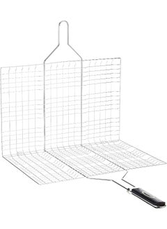GO2CAMPS GO2CAMPS BBQ Grill with Wooden Handle Extra Large | Alsaqer BBQ Grill Net With Wooden Handle | Barbecue Grill Tool for Burger, Meat, Fish, Vegetable, Steak Meat Shrimps  - Image 3