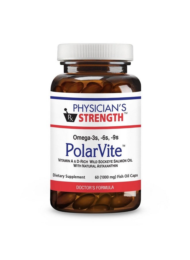 Physician's Strength PolarVite - 60 Gelcaps - Vitamin A & D Wild Sockeye Salmon Fish Oil with Natural Astaxanthin - 30 Servings - Image 1