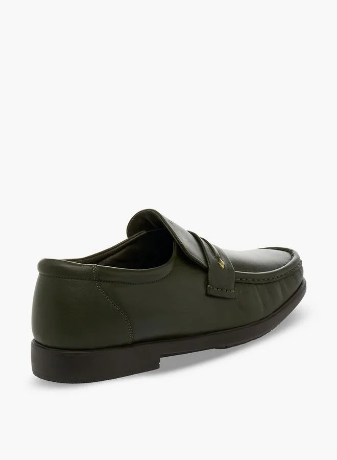 Pinosos Green Men Slip-On Genuine Leather Loafers for Men | Best Price UAE