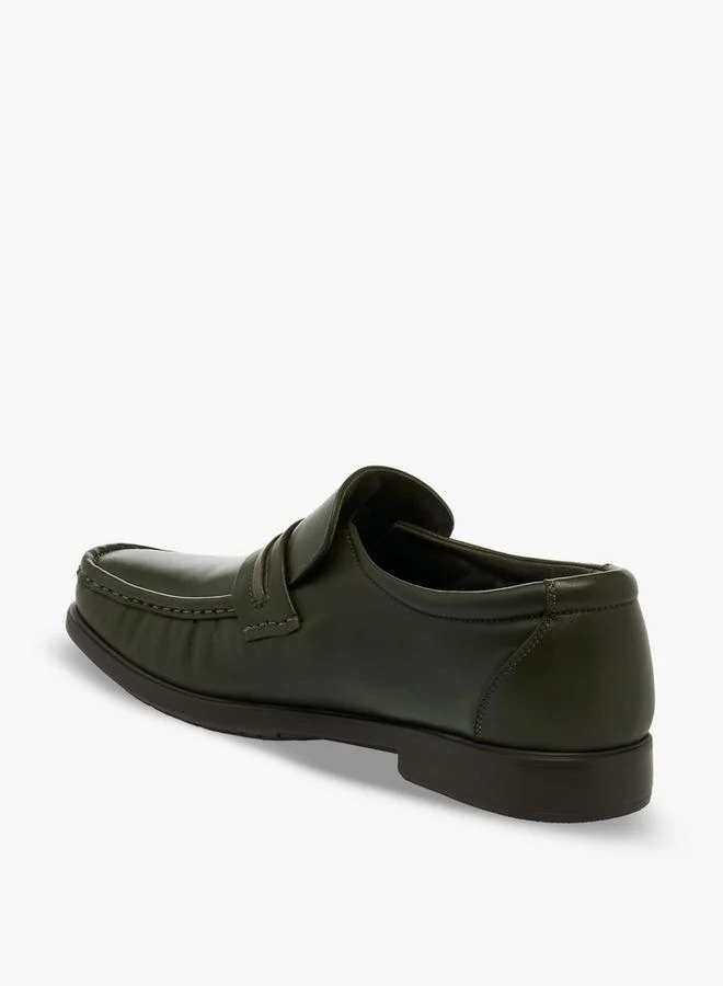 Pinosos Green Men Slip-On Genuine Leather Loafers for Men | Best Price UAE