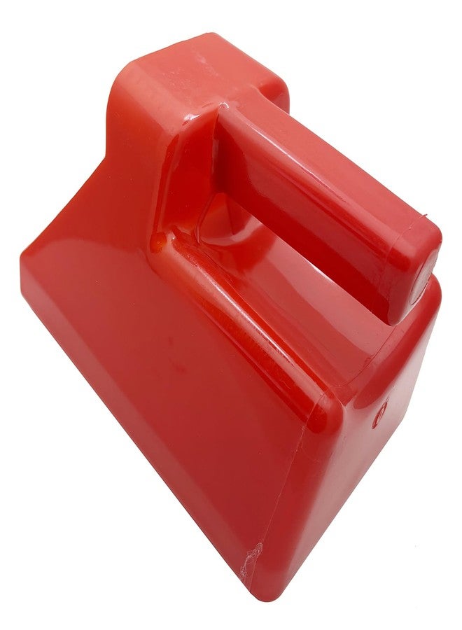 NRTFE 2 Qt Plastic Dog Food Scoop Horse Feed Scoop for Livestock Chicken Grain Scoop 8Cups (Red) - Image 3