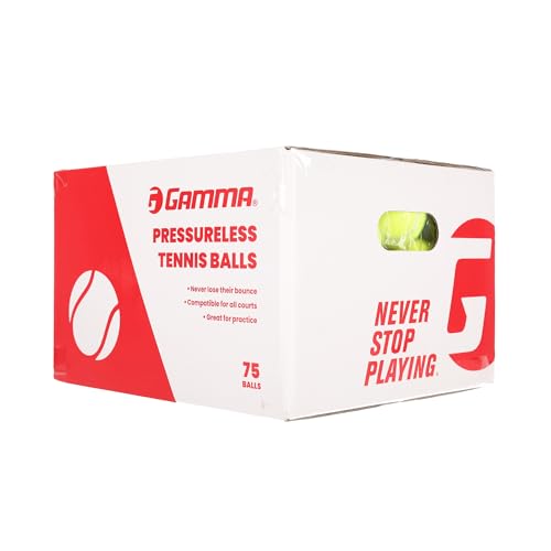 GAMMA Sports Pressureless Tennis Balls Box - Ideal for Practice, Teaching, and Training with High-Visbility Felt - Indoor and Outdoor Court Play - 48 and 75 Pack Sizes - Image 1