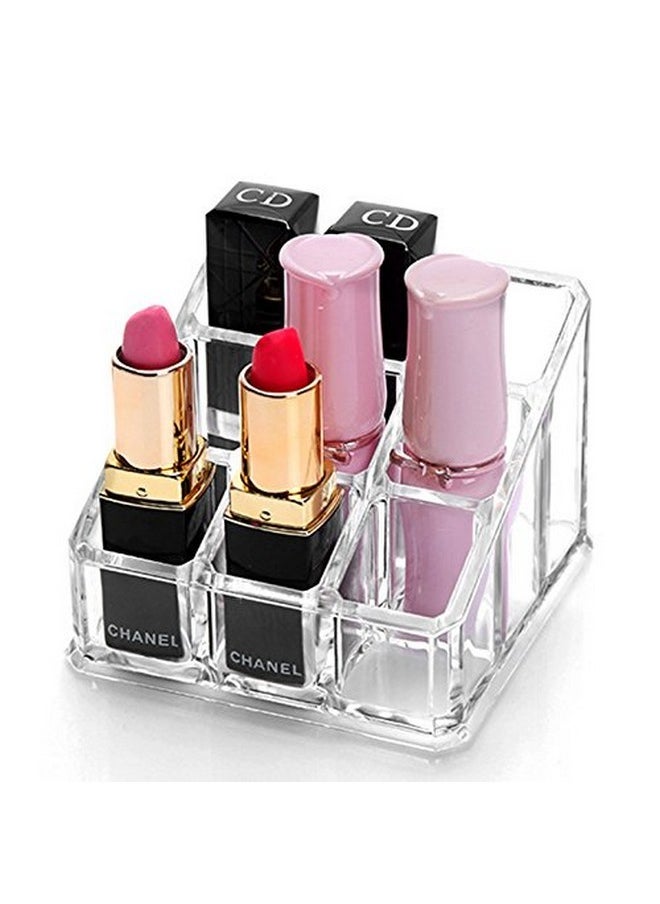 Sooyee - Lipstick Organizer,Lipstick Holder,9 Spaces Acrylic Lipstick Case,Cosmetic Display Cases For Lipstick, Brushes, Bottles, And More,Clear - Image 1