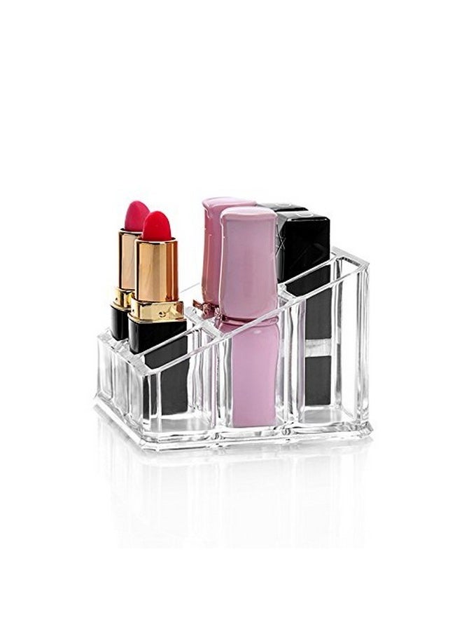 Sooyee - Lipstick Organizer,Lipstick Holder,9 Spaces Acrylic Lipstick Case,Cosmetic Display Cases For Lipstick, Brushes, Bottles, And More,Clear - Image 1