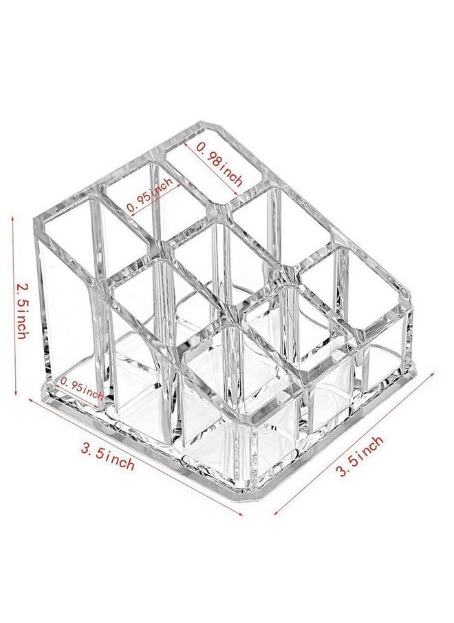 Sooyee - Lipstick Organizer,Lipstick Holder,9 Spaces Acrylic Lipstick Case,Cosmetic Display Cases For Lipstick, Brushes, Bottles, And More,Clear - Image 1