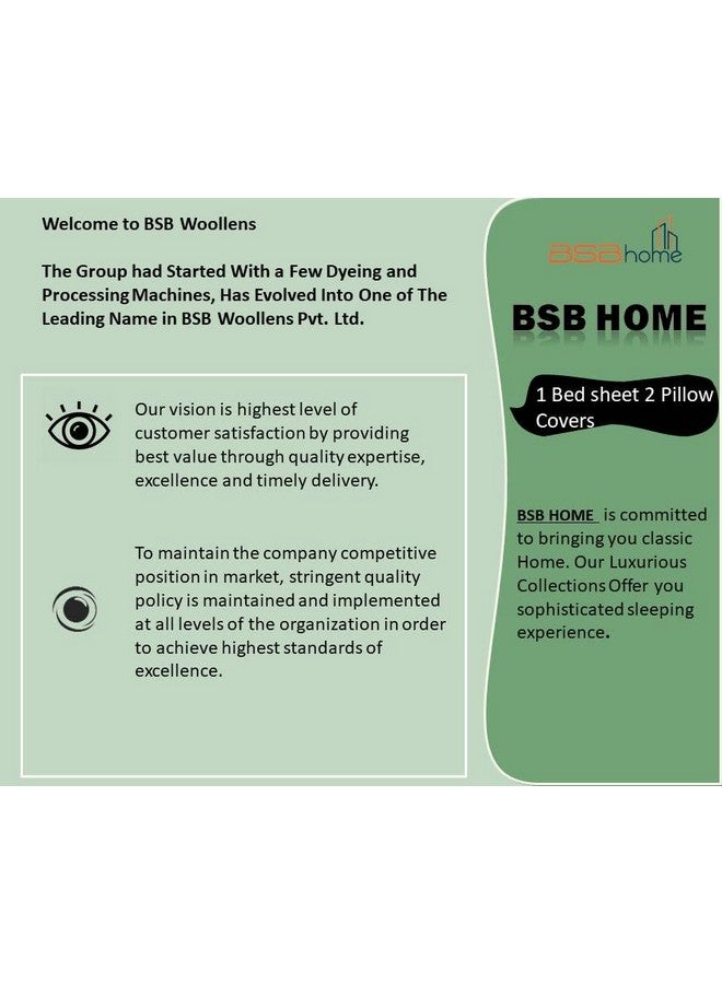 BSB HOME مجموعة BSB HOME برايم 160tc من الألياف الدقيقة القطنية القابلة للتنفس فائقة النعومة والمضادة للتجاعيد مع ملاءة سرير مزدوجة و2 غطاء وسادة بحجم كينغ - أخضر وأزرق - Image 5