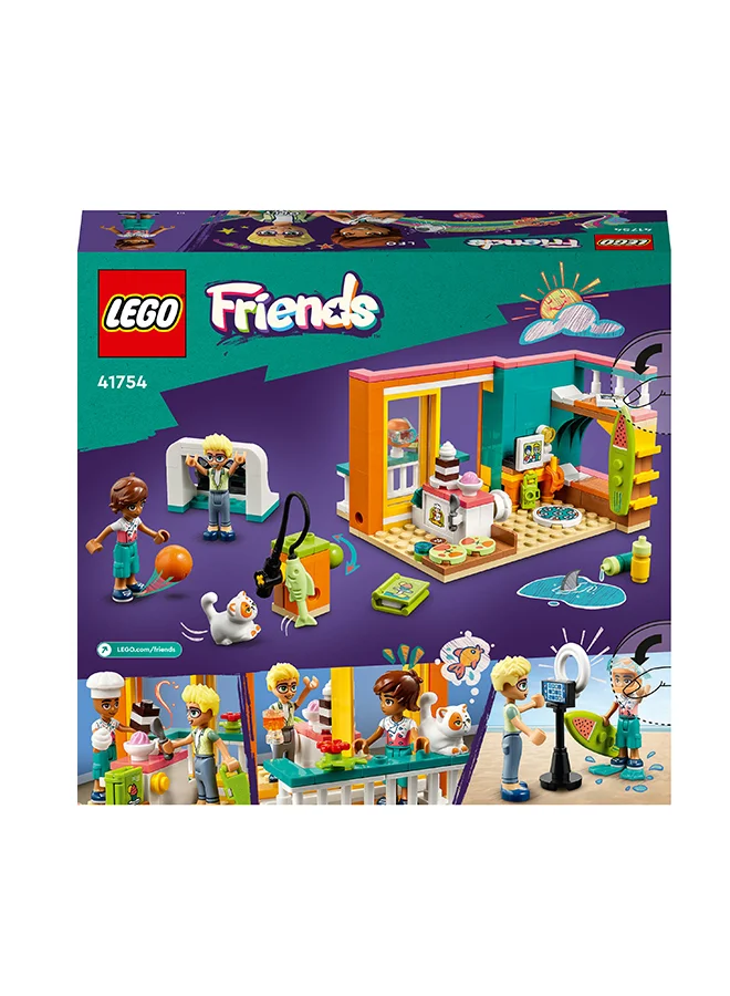 ليغو Friends Leo'S Room 41754 Building Toy Set For Kids Aged 6+; This Bedroom Playset Comes With Leo And Olly Mini-Dolls, Plus Accessories For Imaginative Storytelling (203 Pieces)