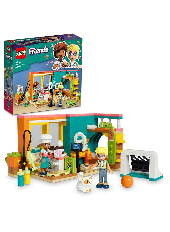 ليغو Friends Leo'S Room 41754 Building Toy Set For Kids Aged 6+; This Bedroom Playset Comes With Leo And Olly Mini-Dolls, Plus Accessories For Imaginative Storytelling (203 Pieces)