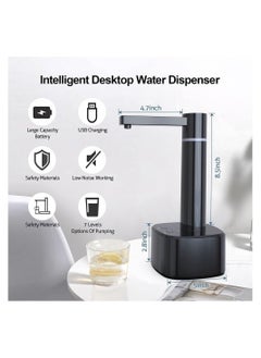 Y&D Electric Drinking Water Pump, Desktop Dispenser for 5 Gallon & Universal Bottles,USB Charging Automatic Jug Pump Home, Office, Outdoor  - Image 3