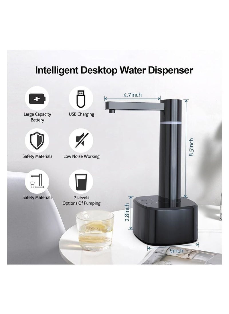 Y&D - Electric Drinking Water Pump, Desktop Dispenser for 5 Gallon & Universal Bottles,USB Charging Automatic Jug Pump Home, Office, Outdoor - Image 1
