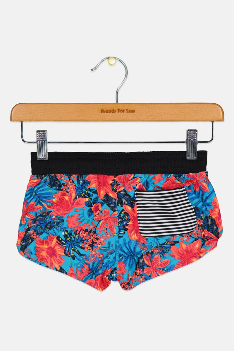 ZOGGS شورت سباحة مزخرف بالأزهار للبنات، متعدد الألوان - Image 2