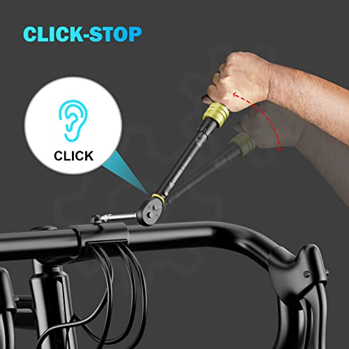 ANPUDS 1/4 Inch Click Torque Wrench, 20-240 in.lb/2.3-27.1 Nm, Lightweight Small Bike Tool, ±3% Accuracy, 72-Tooth Dual Direction Inch Pound Torque Wrench for Carbon Fiber Bicycle, MTB Maintenance - Image 4