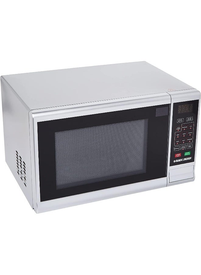 BLACK+DECKER Combination Microwave Oven with Grill, Auto Menu Function, 5 Microwave Power Levels, Efficient Defrost & Grill, Sleek Finish, 30 L 900 W MZ3000PG-B5 Silver/Black - Image 4