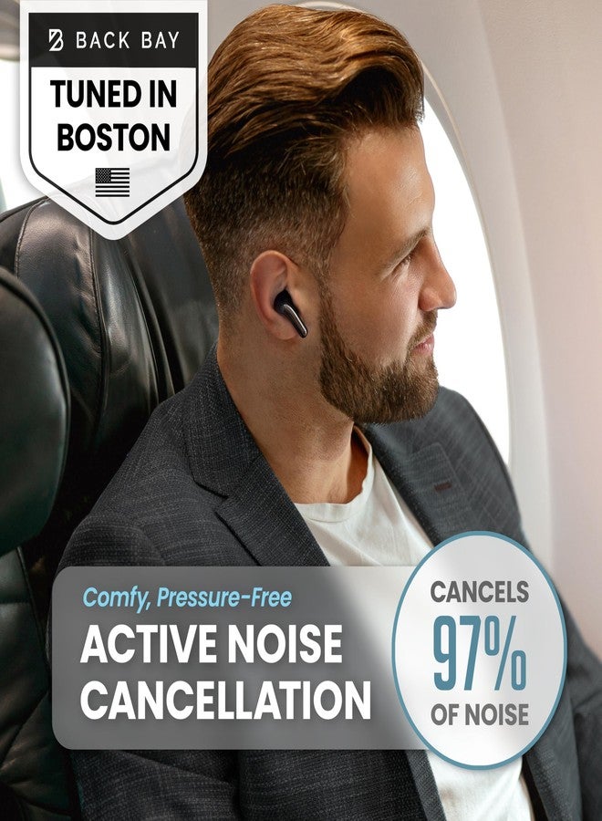 Back Bay Audio FirstClass 50 Active Noise Canceling Earbuds for Android & iPhone- Bluetooth 5.4 ANC Earbuds with Transparency Mode, Deep Bass, Air Buds for Android Phones, in-Ear Wireless Sound Cancelling Ear Buds - Image 2