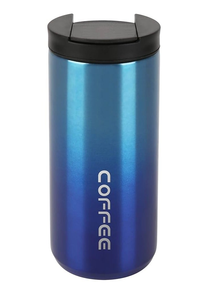 Coffee Travel Mug Coffee Hot Travel Mug Vacuum Insulated Coffee Mug with Leak Proof Screw Lid Coffee Cup Keep Warm or Cold for Coffee or Tea Drinks 500ml Blue - Image 1