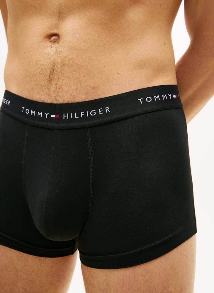 TOMMY HILFIGER Pack of 3 Low Rise Cotton Trunks with Signature Waistband - Image 4