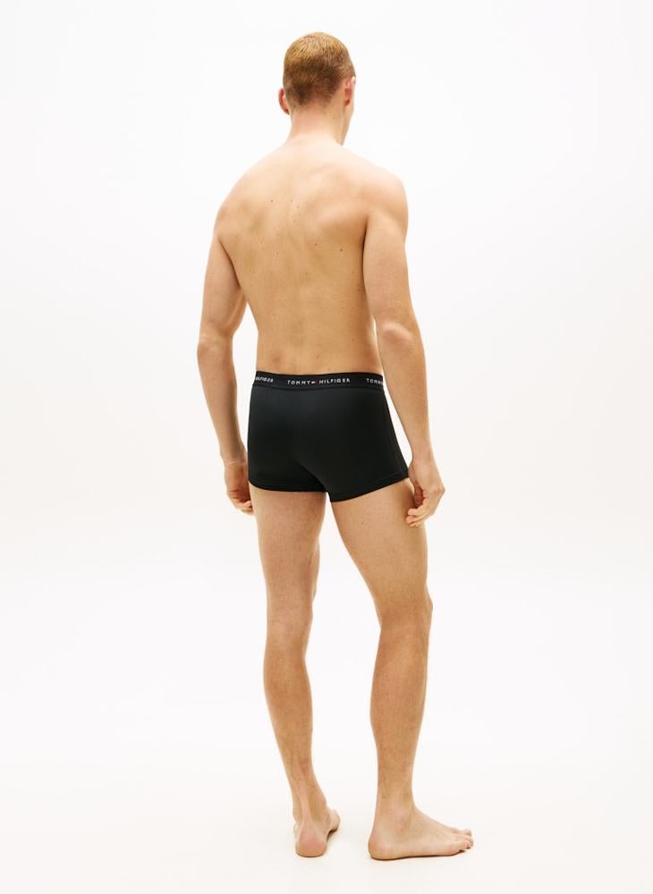 TOMMY HILFIGER Pack of 3 Low Rise Cotton Trunks with Signature Waistband - Image 3