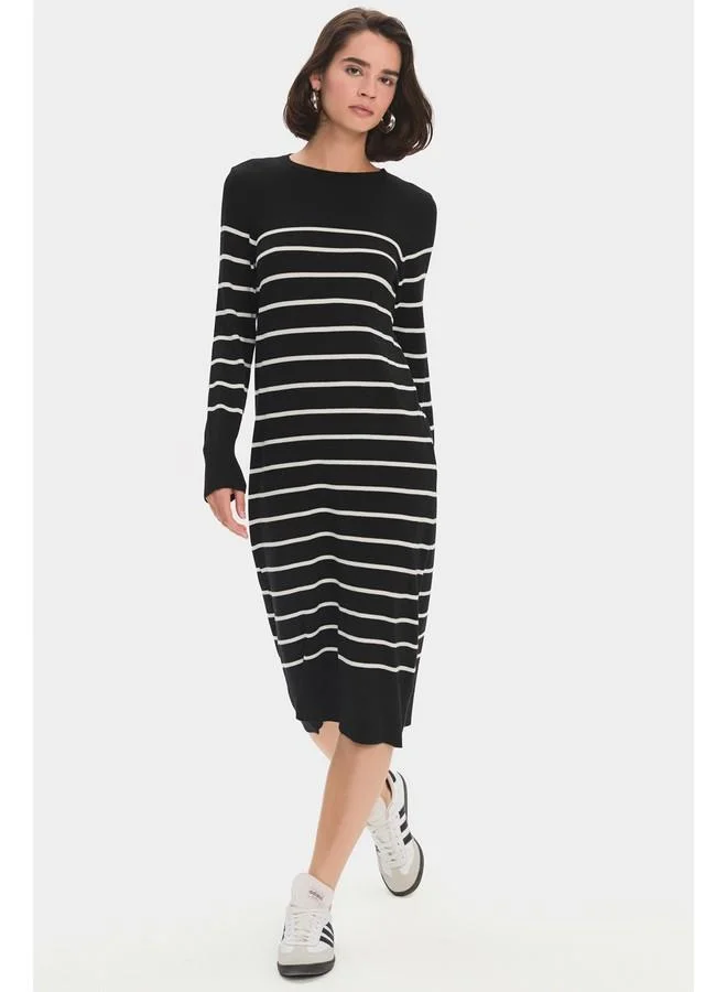 JUNE Striped Knit Dress