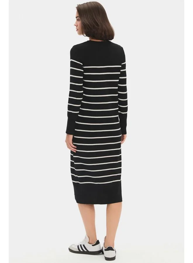 JUNE Striped Knit Dress