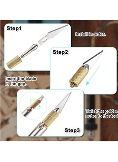 Excefore Electric Hot Knife Cutter Tool, Hot Knife Multipurpose Stencil Cutter with Metal Stand, 10 Pieces Blades, 2 Pieces Chuck Sleeves for Cutting Carving Soft Thin Styrofoam (12 Pieces)  - Image 4