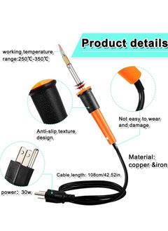 Excefore Electric Hot Knife Cutter Tool, Hot Knife Multipurpose Stencil Cutter with Metal Stand, 10 Pieces Blades, 2 Pieces Chuck Sleeves for Cutting Carving Soft Thin Styrofoam (12 Pieces)  - Image 3